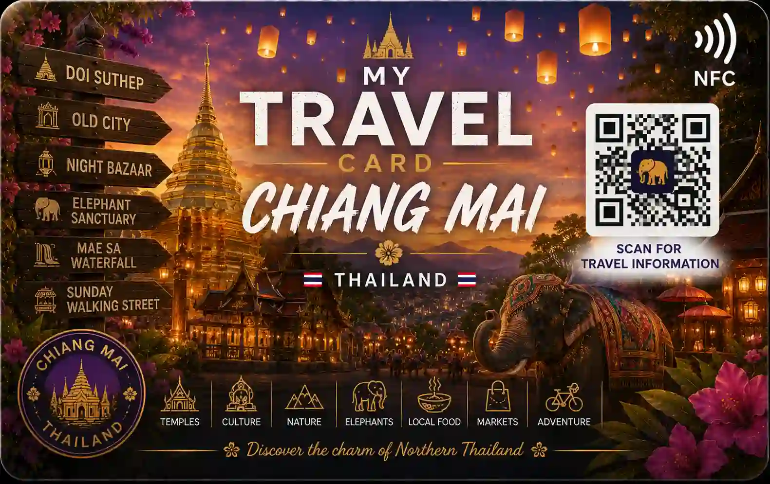 Carte NFC Chiang Mai