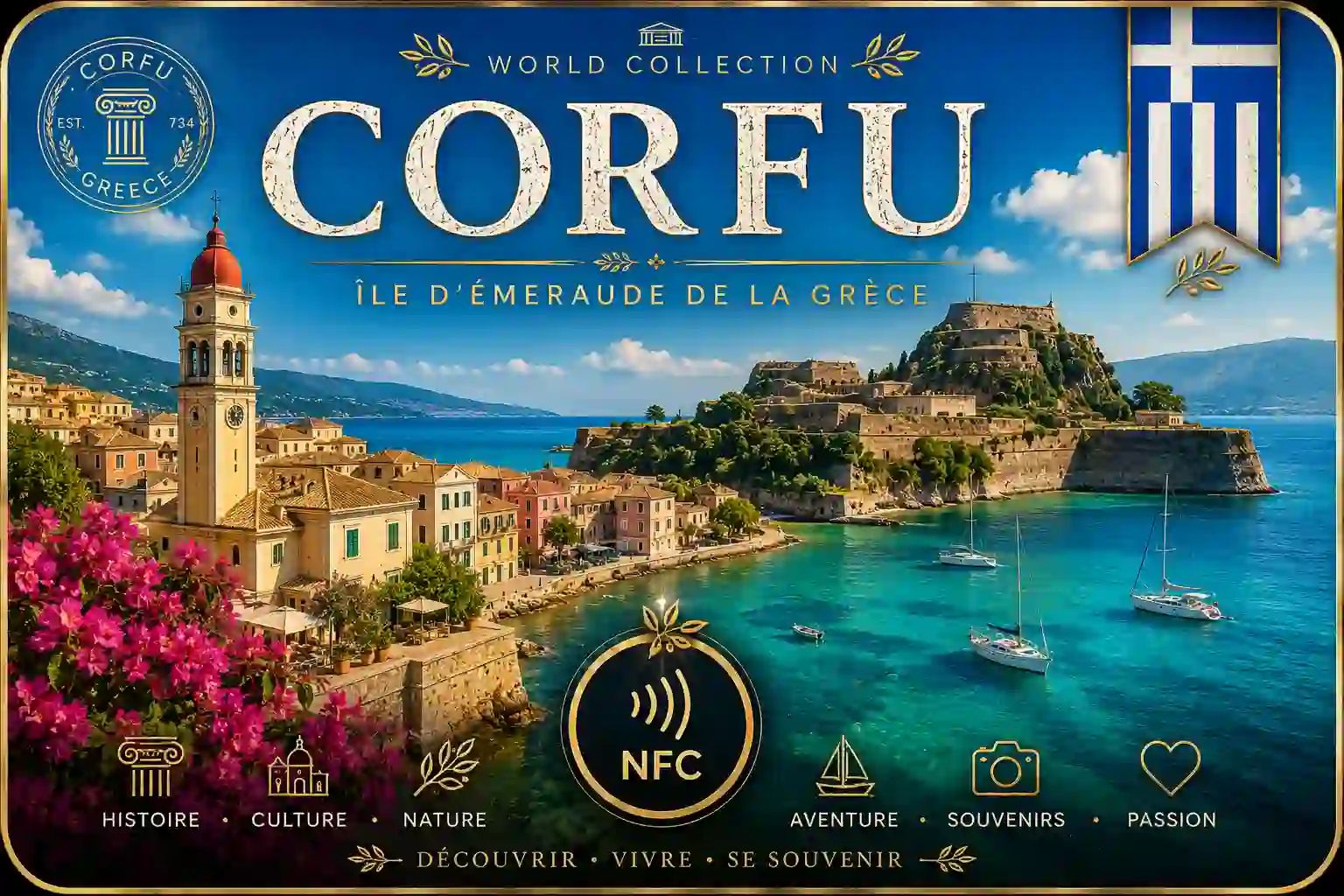 Carte NFC Corfou