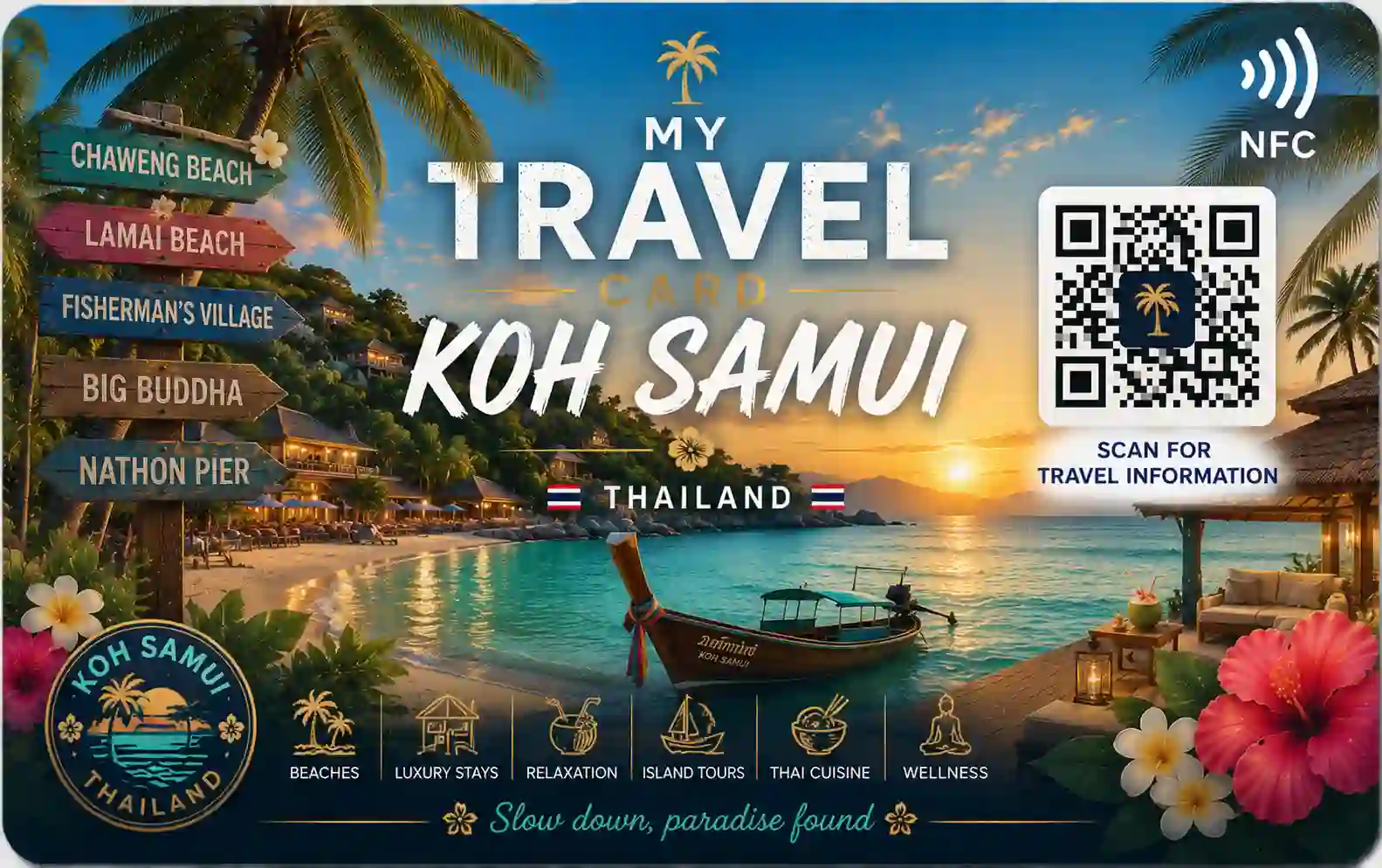 Carte NFC Koh Samui