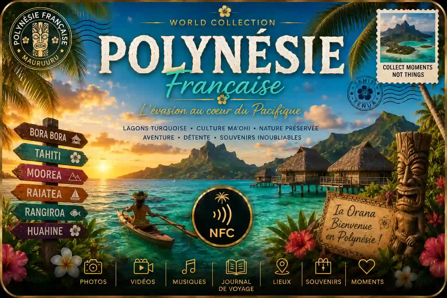 Carte NFC Polynésie